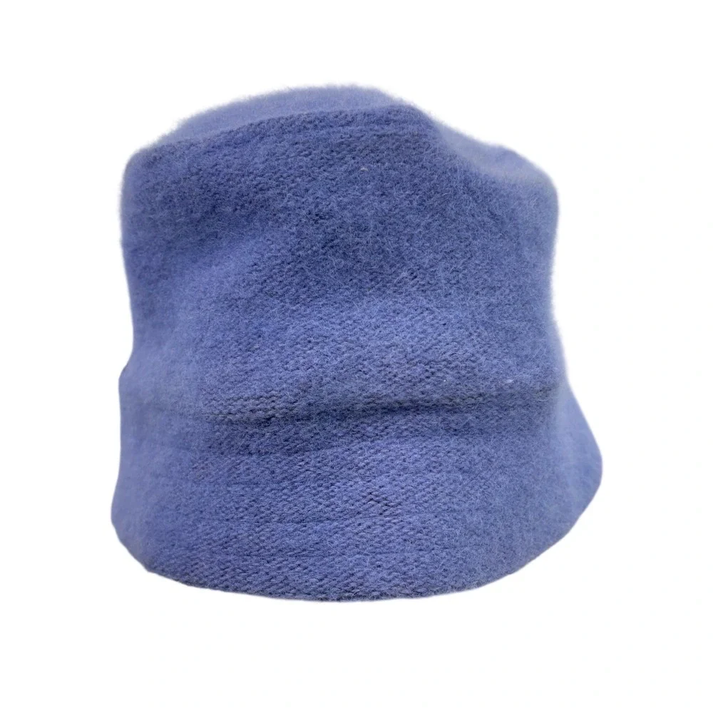 Betmar New York Vintage Periwinkle Blue Angora Wool Blend Bucket Hat H637